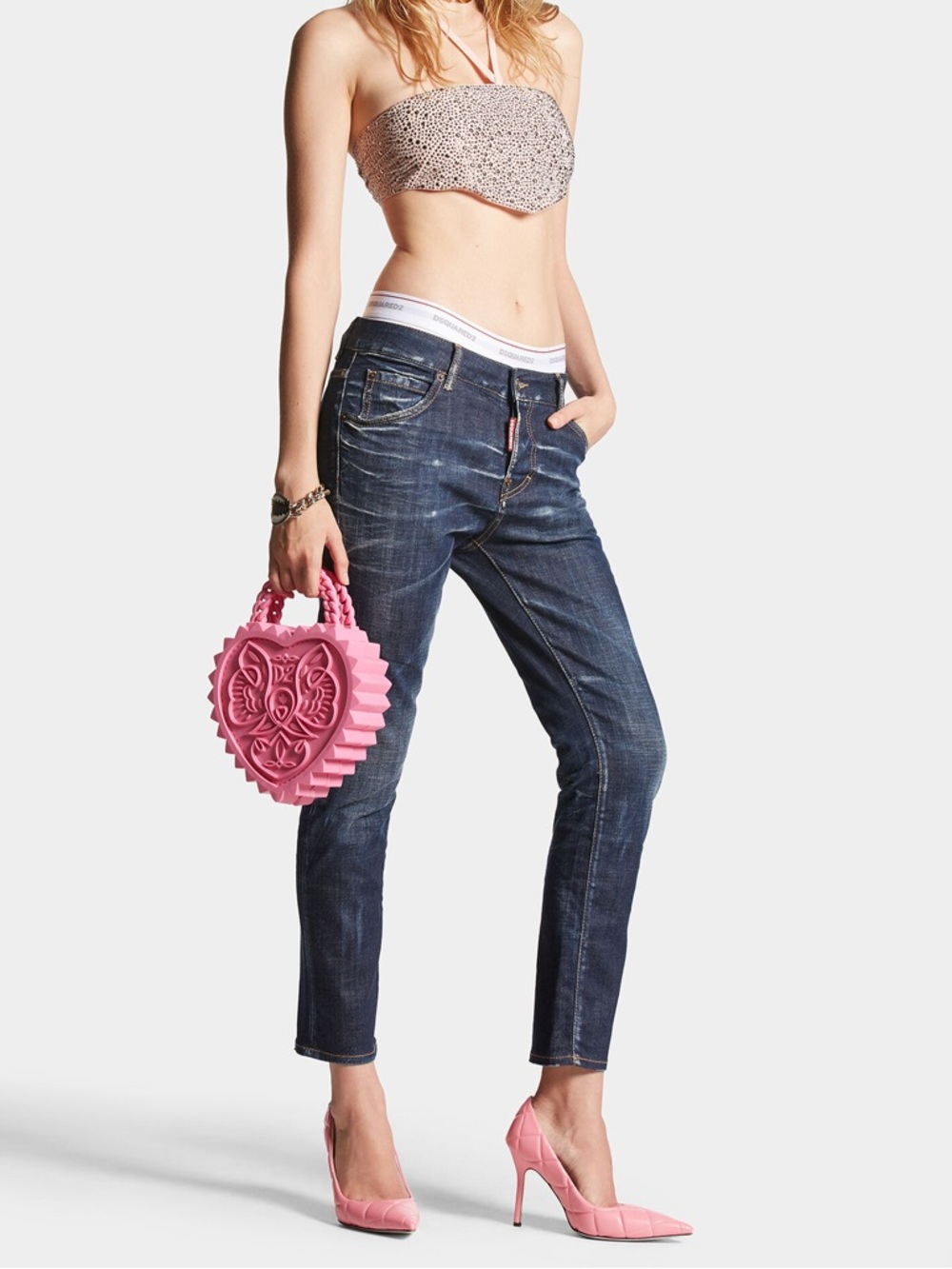DSQUARED2 Cool Girl Distressed Jeans Paint Splatter Denim IT40 US 4-6 Made Italy